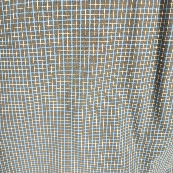 Ralph Lauren Button Down Shirt L Brown Blue Plaid Check Classic Fit 100% Cotton - Picture 8 of 11